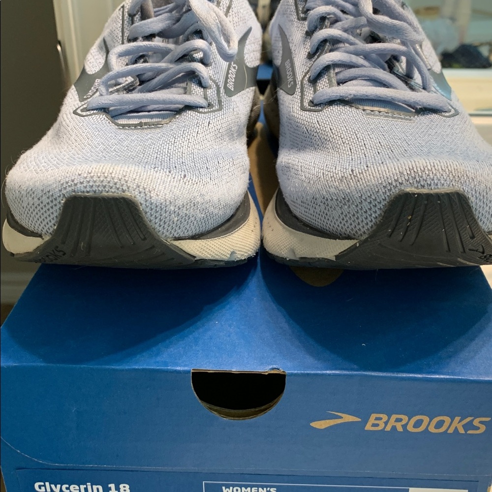 Brooks Glycerin 18 Sky Blue Athletic Sneakers size 8 wide - Picture 9 of 10